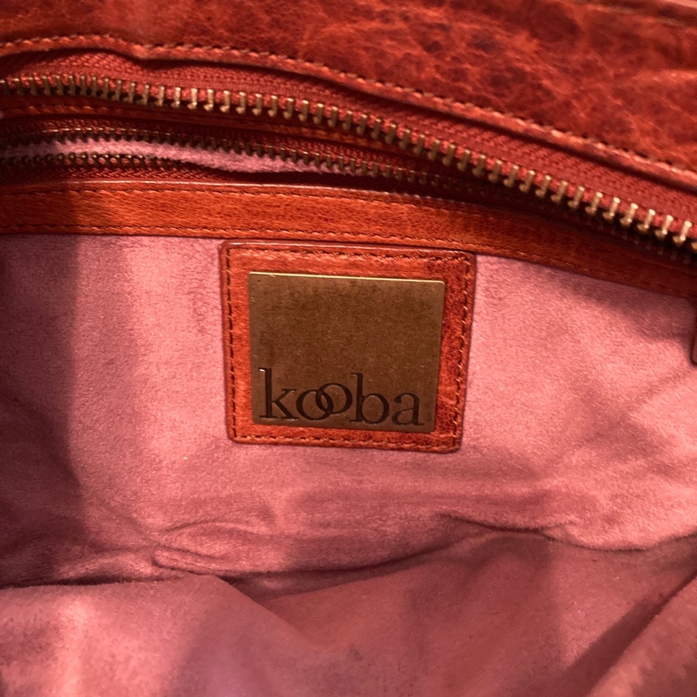 Leather clutch brown